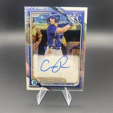 2024 Bowman Chrome Mega Box Carson Roccaforte Auto Mojo Refractor #BMA-CR Royals