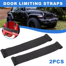 2PCS Black Heavy Duty Door Limiting Check Strap for Jeep Wrangler CJ YJ TJ JK X