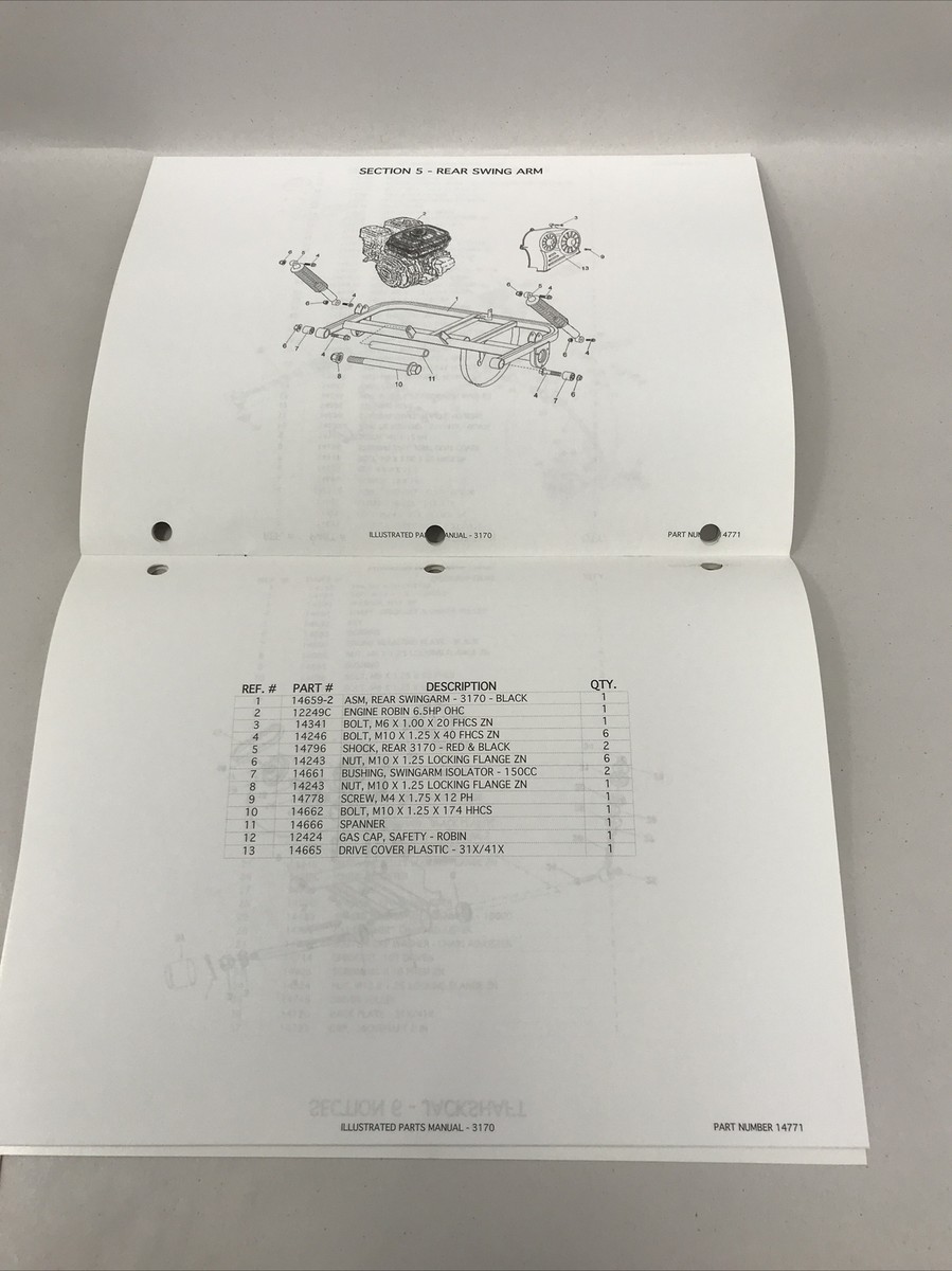American Sportworks Fun Kart 3170 Illustrated Parts Manual (f1-3
