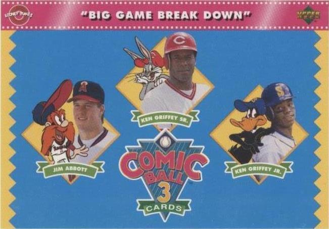 1992年 USA バスケットボール チーム プレート 1992 Upper Deck Comic Ball 3 - Jim Abbott Ken Griffey Jr Ken