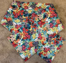 Spring Flowers long table runner 14" x 90" double-sided 