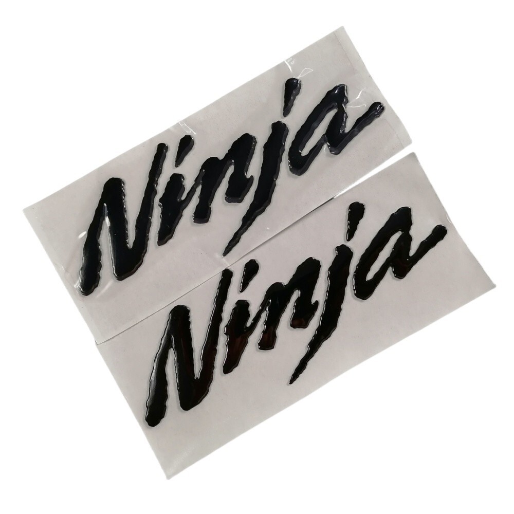 き*ん様 シャピロンスタイル ホワイト CCロゴ　ノベルティ Fairing Black 3D Sticker Decal Fit For ZX6R ZX10R ZX14R 250R 300R