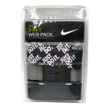 Nike Golf Men's 3 in 1 Web Pack Belts One Size Fits Most