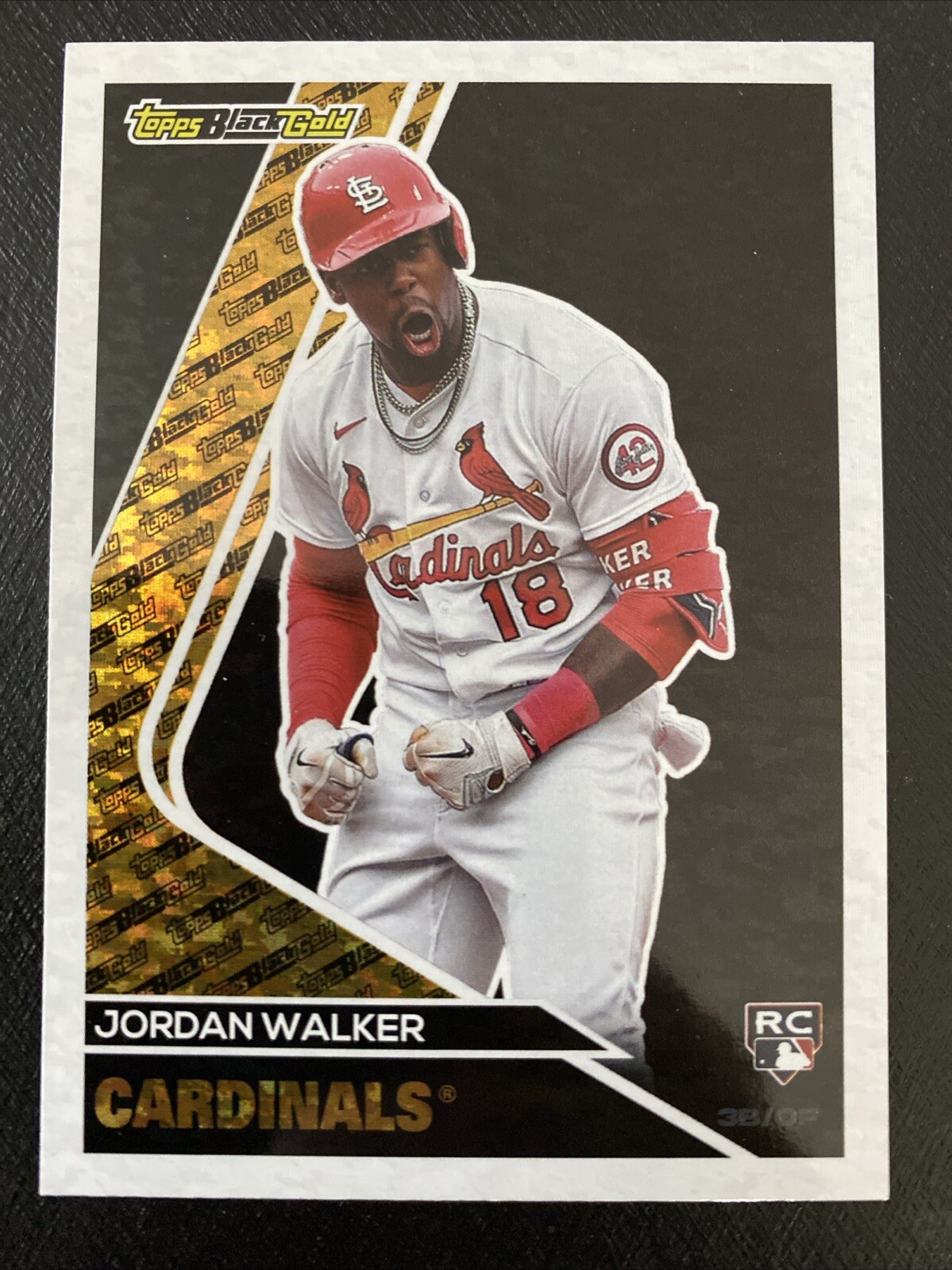 2023 Topps Update Series - Topps Black Gold #BG-29 Jordan Walker (RC)