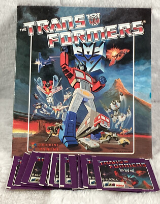 1991 Transformer Borba/Hasbro 10 Sealed Sticker Packs with Album