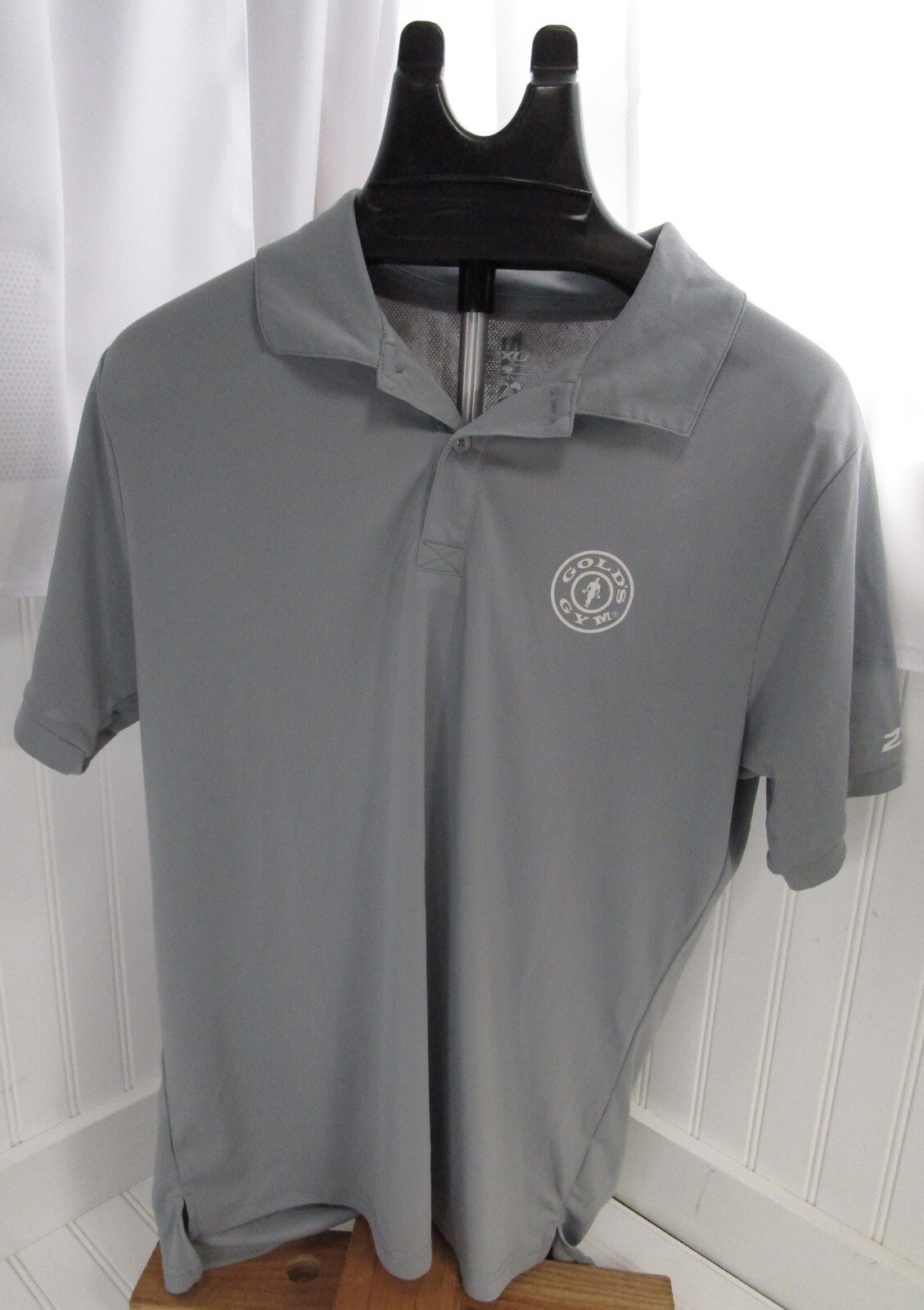 Australian 2XU Golds Gym Polo Shirt Gray Men’s Large Gem