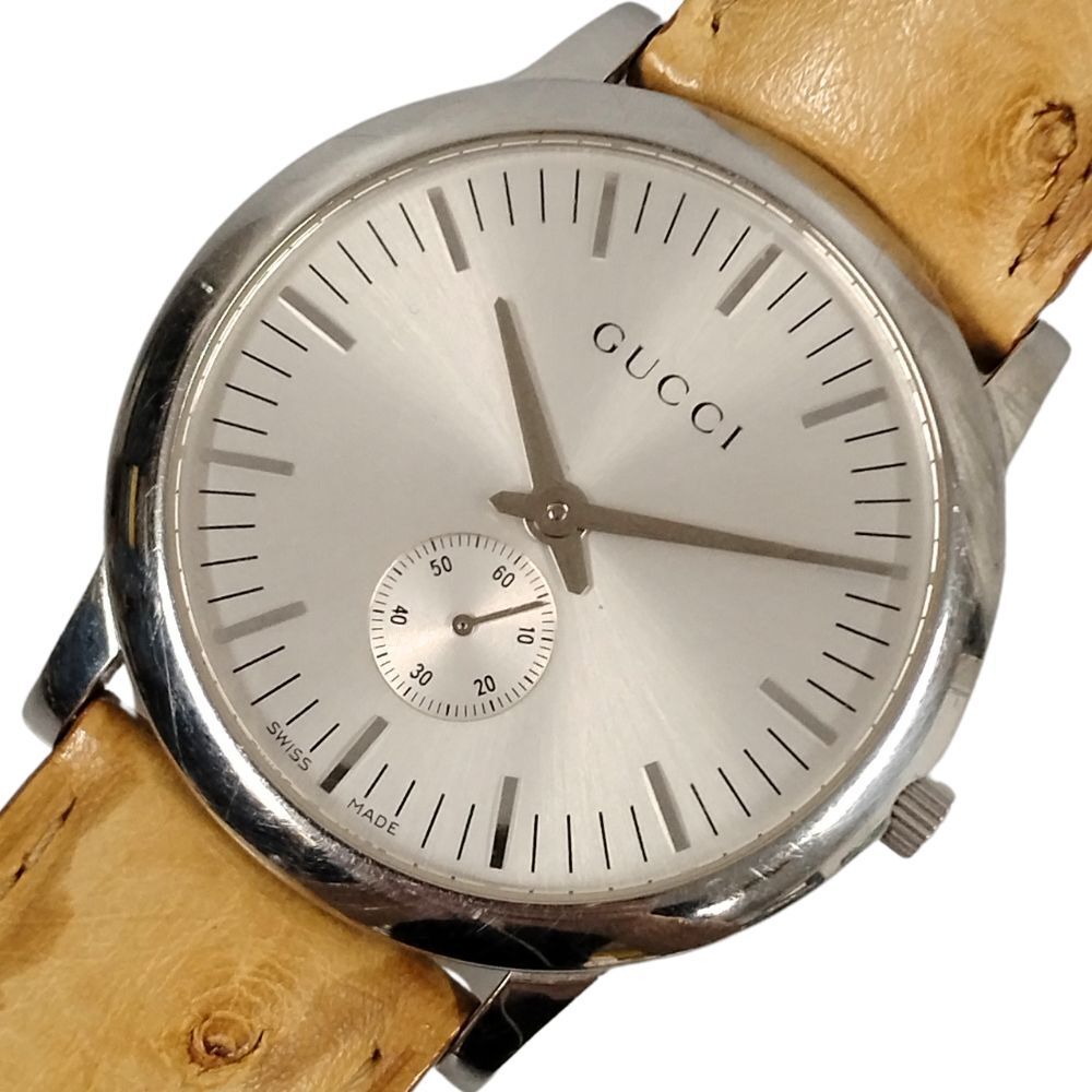 GUCCI Men s 5600M Small Seconds Hand wound Ostrich Belt GUCCI Men s 5600M Small Seconds Hand wound Ostrich Belt