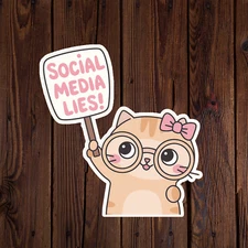 Mental health awareness sticker vinyl decal anxiety positivity social media lies