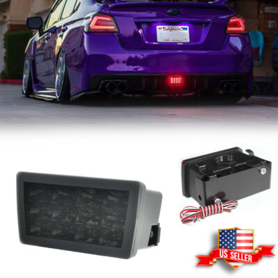 Set F1 style Smoked Lens LED Rear Fog Brake Light Kits For Subaru WRX STI XV