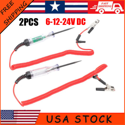 2PCS 6-24V Digital Electric Voltage Circuit Tester Automotive Test Light Truck