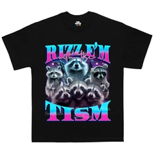 Rizz E´m With The Tism T-Shirt, Austim Funny T-Shirt , Y2k Retro Tee, Meme Lmao