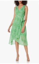 Tommy Hilfiger women's Sleeveless Surplice Dress - size 14 - Leaf Green