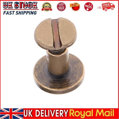 20pcs Copper Leather Craft Belt Wallet Solid Brass Nail Rivets Screws(8