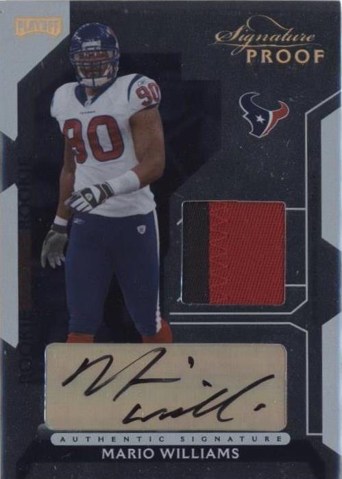 2006 Playoff NFL Playoffs - Rookie Mario Williams #86 Gold Signature ...