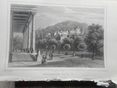 Conversations-Halle in Baden-Baden 1857 (R. Höfle/Rohbock) Stahlstich 