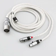 16cores Pure Silver Headphone Cable 4pin XLR Balanced for Audeze LCD-3 LCD-4