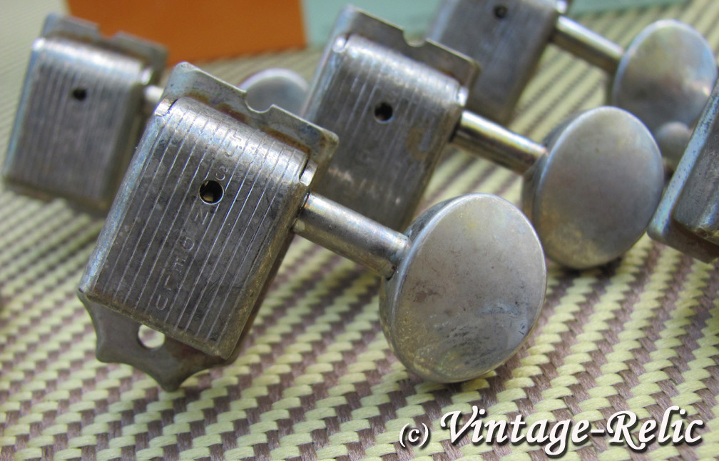 invecchiati sintonizzatori Kluson nichel RELIC'D adatti a Fender Custom Shop Strat Tele KD-6B-NM