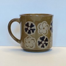 Vintage Otagiri Stoneware Coffee Tea Cup Mug Flower JAPAN