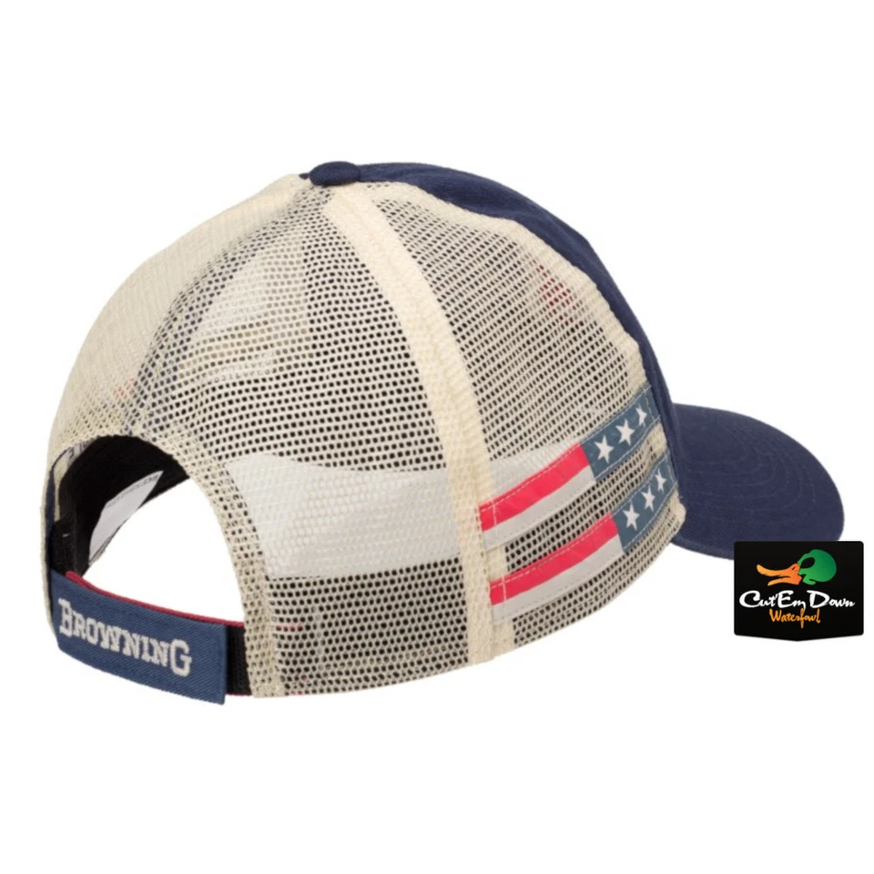 NUEVO SOMBRERO GORRA DE PELOTA BROWNING PARA MUJER ESTRELLA Y RAYAS LOGO BUCKMARK ROJO BLANCO AZUL Foto 2 de 2