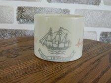Vintage 1930-40s Early Old Spice Shaving Mug Milk Glass Ship "Friendship"