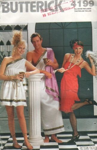 Butterick 4199 Grecian Toga & 1920's Flapper Dress Costume Sewing Pattern - Picture 1 of 2