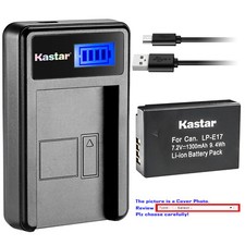 Kastar Battery LCD USB Charger for Canon LP-E17 LC-E17  Canon EOS 750D Camera