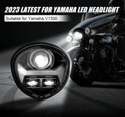 【新品】ヤマハ　XVS1300CU　ヘッドライト LED H4 Hi/Lo LEDヘッドライト バイク用 YAMAHA XVS1300CA VP33N