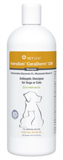 VetraSeb CeraDerm CM Antiseptic Shampoo for Dogs  Cats, 16 oz Bottle