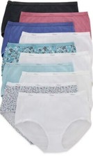 Hanes Women's Cotton Tagless Bikini Panties 10-Pack Ultra Soft Waistband Sz. 5