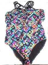 Swimsuits For All Multi-color Geo Print One Piece Swimsuit Plus Size 20 NWT 85
