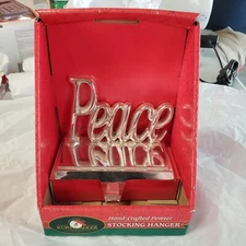 Kurt S Adler Hand Crafted Pewter Stocking Hanger New