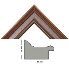 Cornice 381 NOCE, Albero Del Dado Profilato IN 35 MM Profilbreite