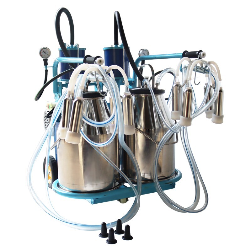 Electric Milker Piston Milking Machine with Two 304 Stainless Steel Bucket for C