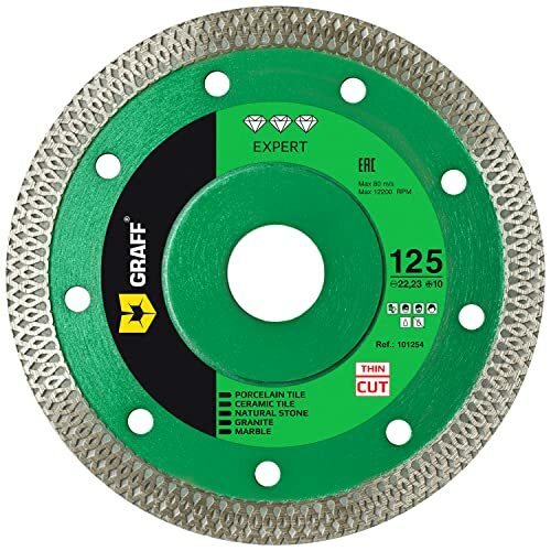 GRAFF Mola diamantata in gres porcellanato da 125 mm per piastrelle dure, (R8X)
