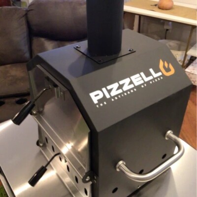 Outdoor Wood Fired Pizza Oven Portable Steel 2 Rack Dual Chamber Pellet Cooker