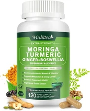 Moringa Organic Capsules Hight Strength- Immune Boost&Antioxidant Support W/T...