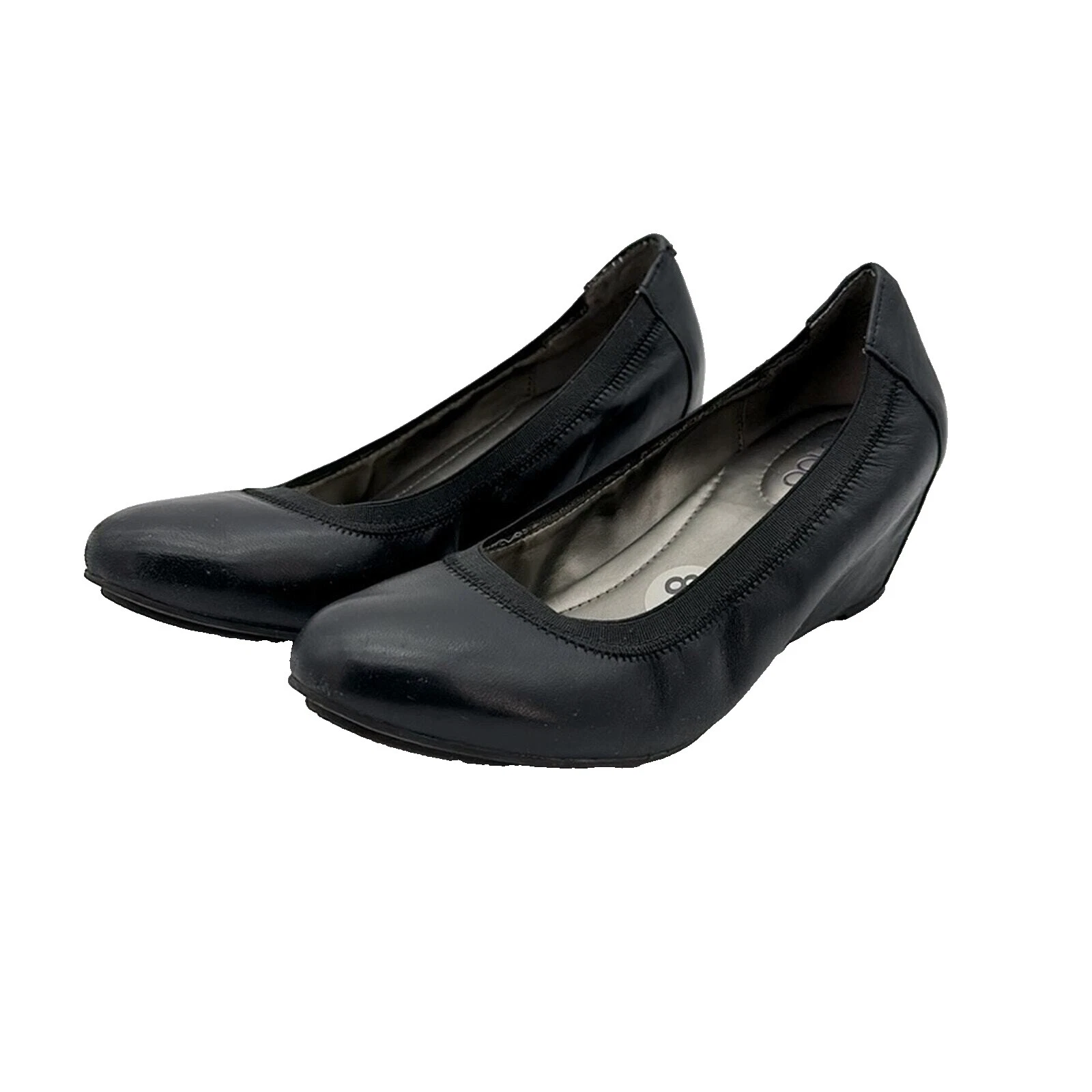 Tacones superiores para mujer Me Too Wedge de cuero