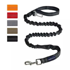 Auroth Dog Leash - Heavy Duty Bungee Tactical & Training Leash 4.5Ft - Black