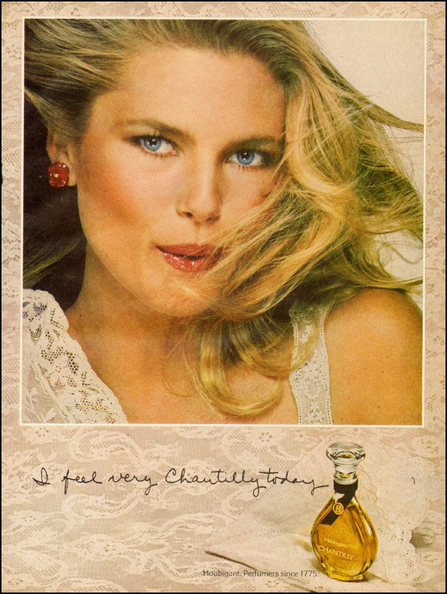 1980 Christie Brinkley photo Houbigant Chantilly Vintage Perfume