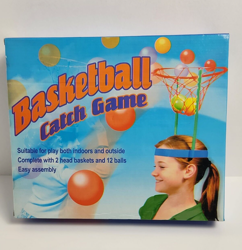 Basketball Catch Game Suitable for Indoors & Outside 2 Head Baskets & 12 Balls