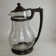 Historic Landmark The Drake  Hotel Silver & Glass Pitcher 11 In. Movie Star Vtge
