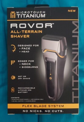 NEW Microtouch Titanium Rovor All In 1 Precision Shaver W/Built In Edger NIB