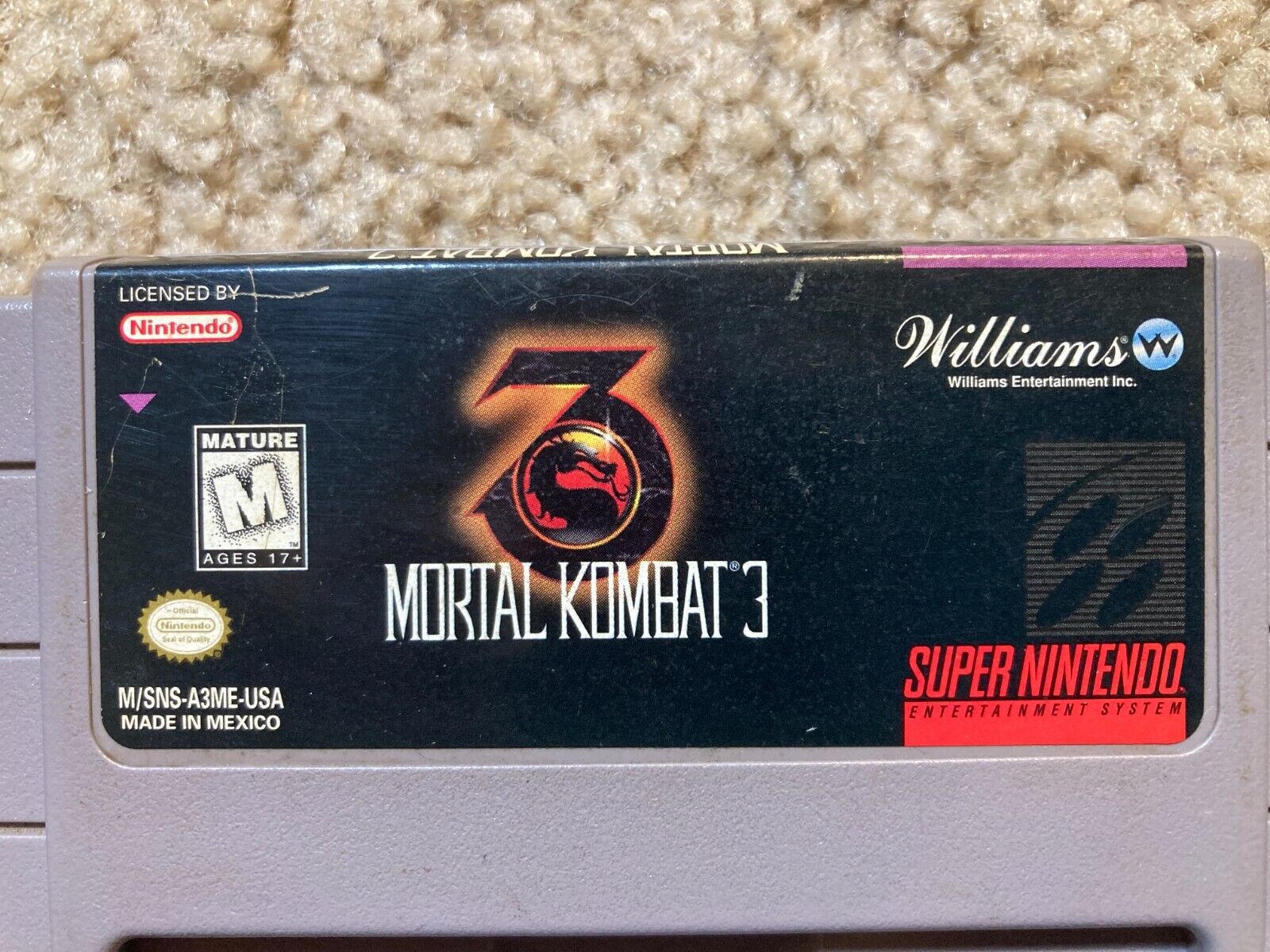 ULTIMATE MORTAL KOMBAT 3 SNES SUPER NINTENDO- CIB COMPLETE W/ BOX & MANUAL