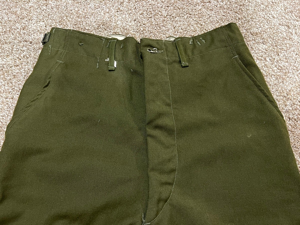Korea US Army 1950s Wool Trousers Pants Size Long Small 55-T Korea US Army 1950s Wool Trousers Pants Size Long Small 55-T