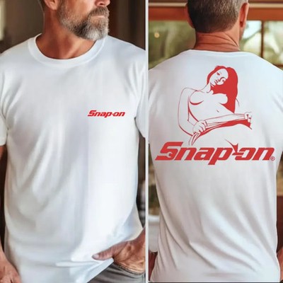 Snap-On Trucks and Tools T-Shirt, Double Sided Garage Mechanic Graphic