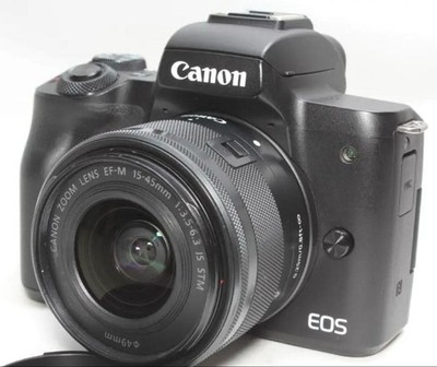 Canon EOS Kiss M Spiegellose Kamera Kit 24MP 4K WLAN Bluetooth Low Shutter Count