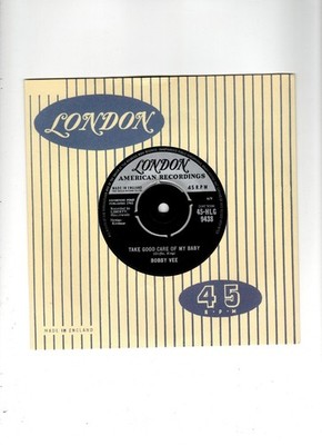 BOBBY VEE - PASS GUT AUF MEIN BABY AUF / SCHÜCHTERNER BOB. UK ORIG 1961 7''. EX