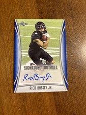 Rico Bussey Jr. 2021 Leaf Signature Blue Auto BA-RBJ Hawaii Rainbow Warriors