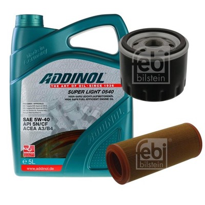 FEBI BILSTEIN Inspektionspaket 5L ADDINOL SUPER LIGHT 0540 für Fiat Doblo