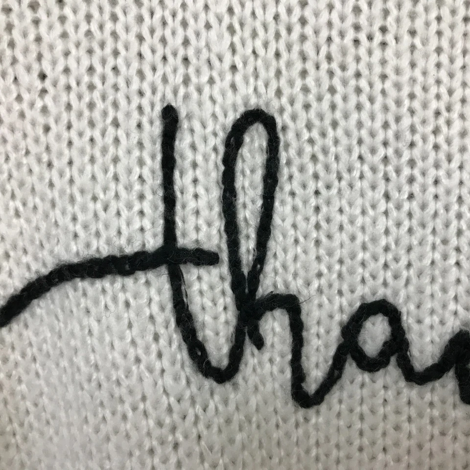 Suéter tejido mezcla lana mohair agradecido envío madera talla S/M Foto 3 de 4